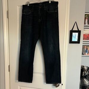 Lucky Brand Men's Straight Jeans in Dark Blue Black Wash